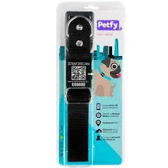 PETFY - Collar Grande ID Negro