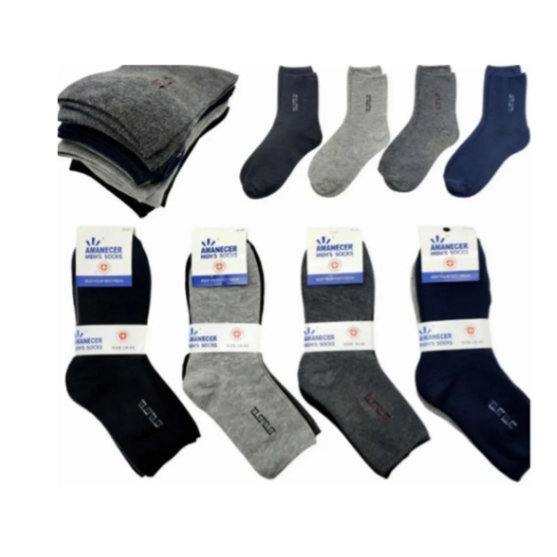 EVERSO - 12 Pares Calcetines De Vestir Para Hombre De Algodón 01.