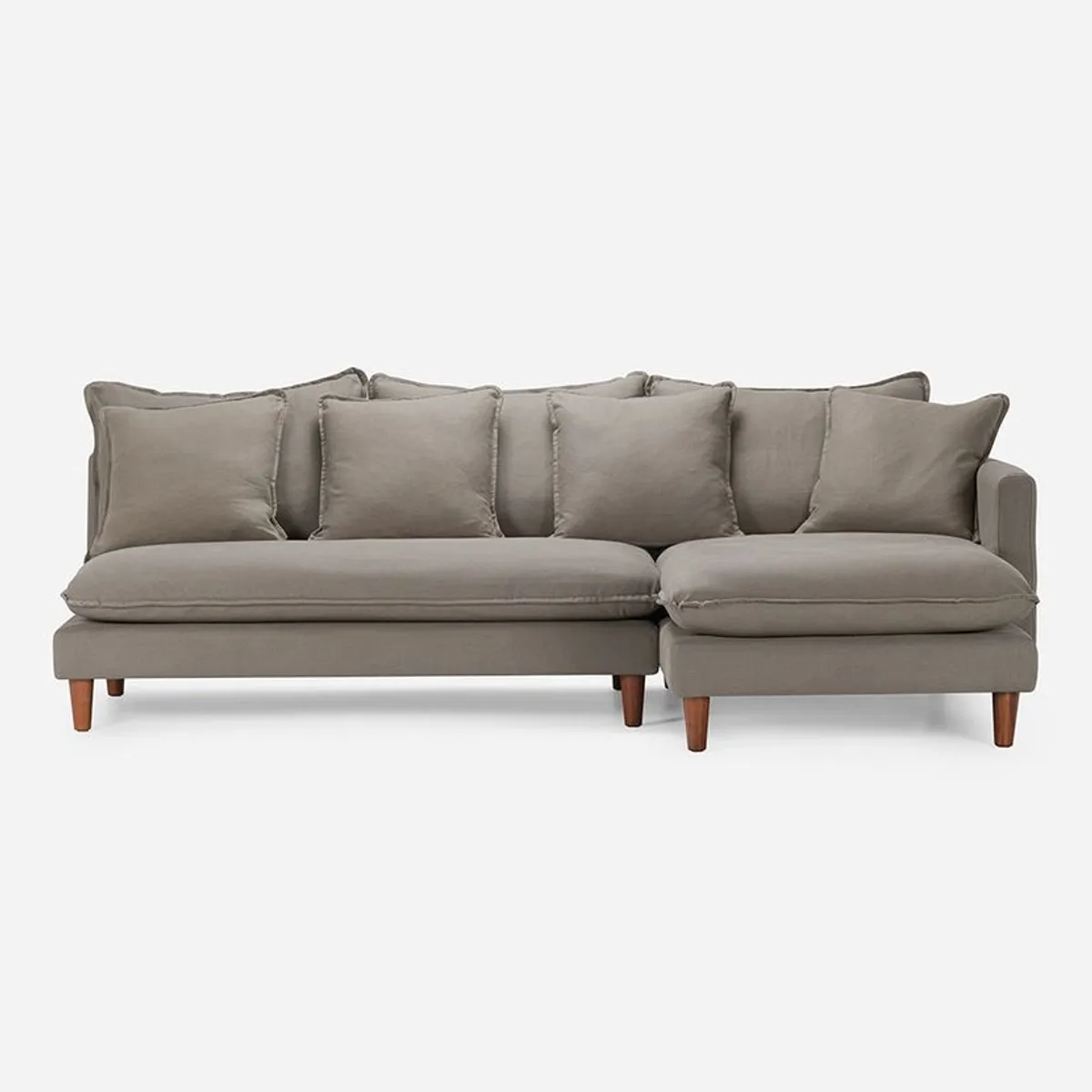 ROSEN - Sofá Seccional Rosen Dunster Derecho Tela Smoke