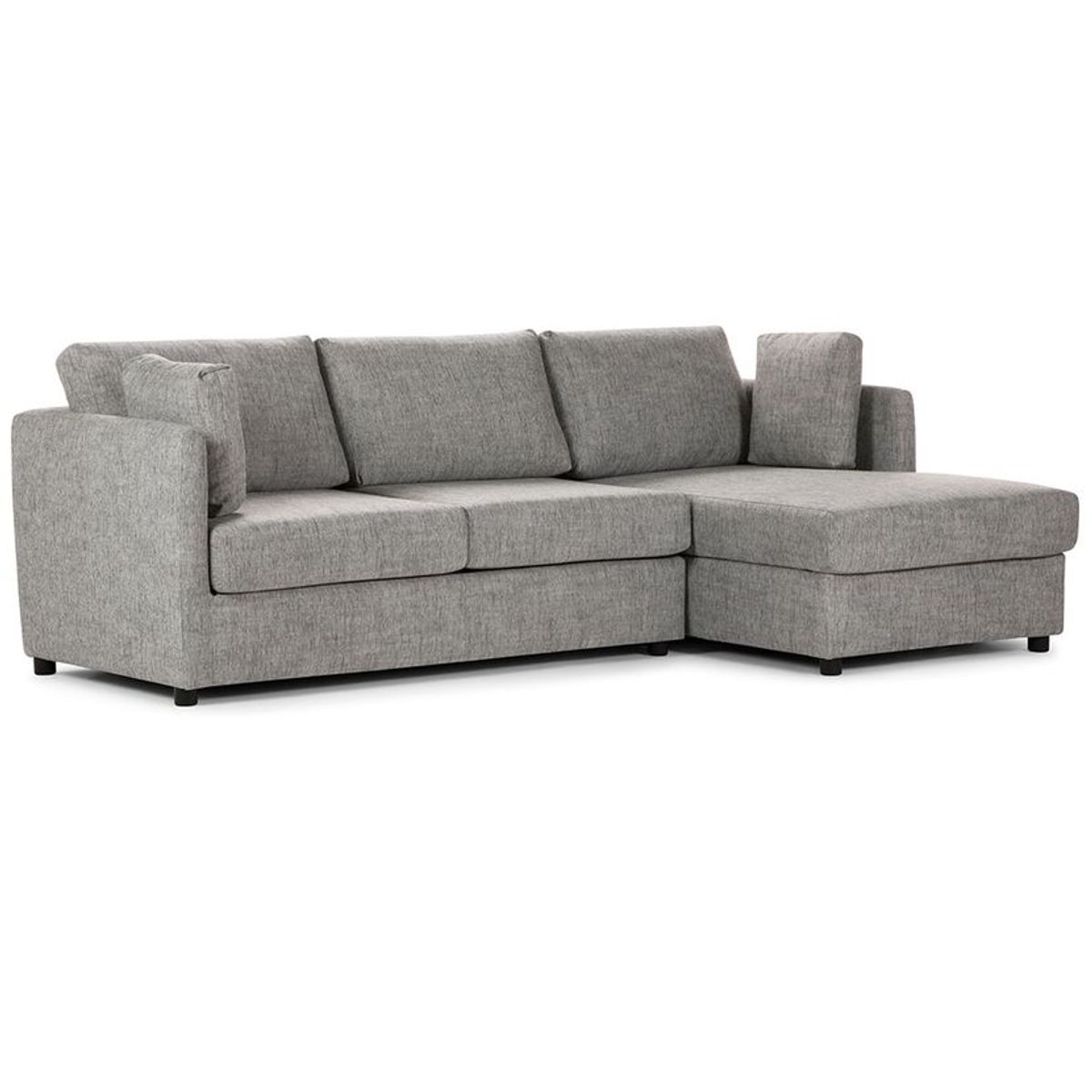 ROSEN - Sofá Seccional Cama Rosen Derecho Noah Tela Gris