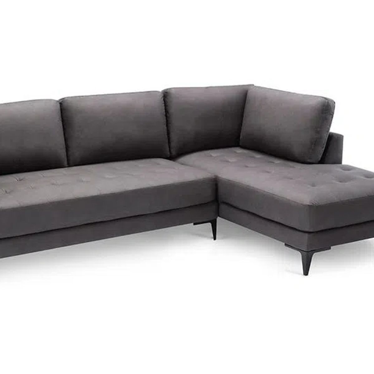 ROSEN - Sofá Seccional Rosen Roxton Derecho Tela Charcoal