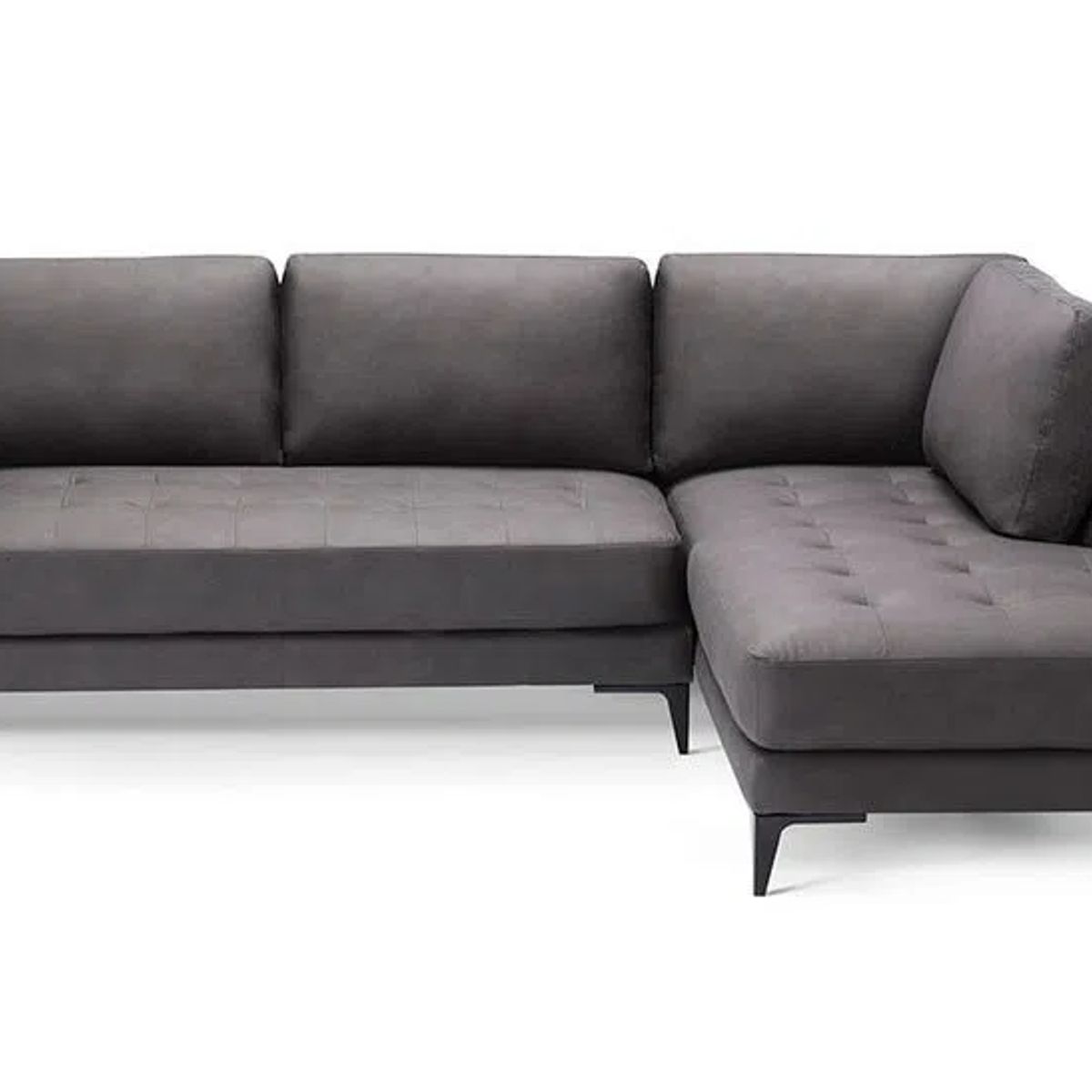 ROSEN - Sofá Seccional Rosen Roxton Derecho Tela Charcoal