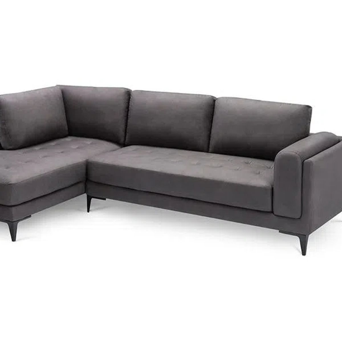 ROSEN - Sofá Seccional Rosen Roxton Izquierdo Tela Charcoal