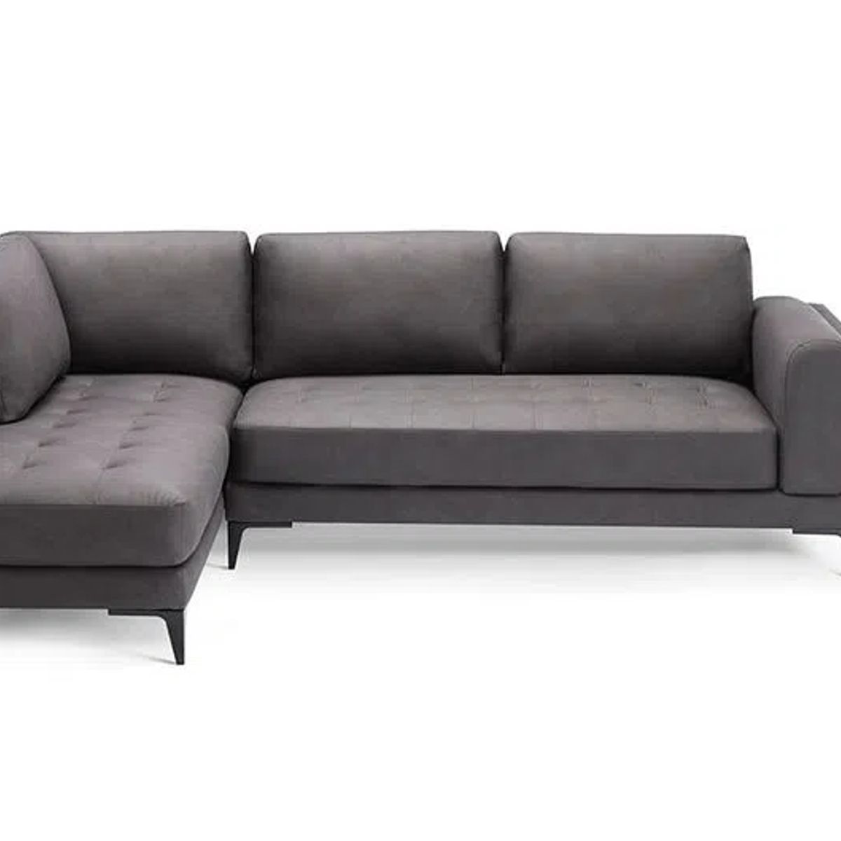 ROSEN - Sofá Seccional Rosen Roxton Izquierdo Tela Charcoal