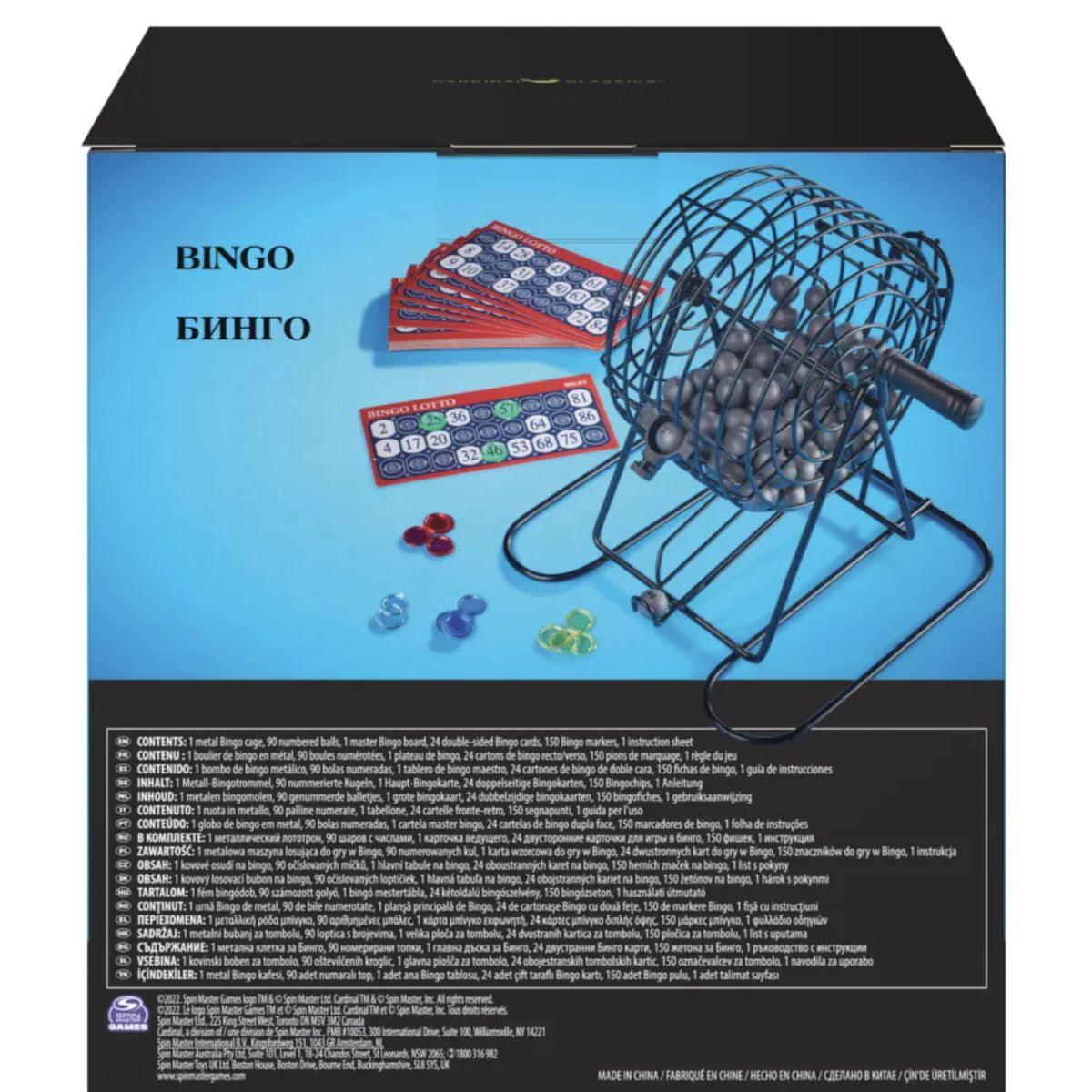 DELUXE - Set Bingo Deluxe Metal Completo Fichas Tombola