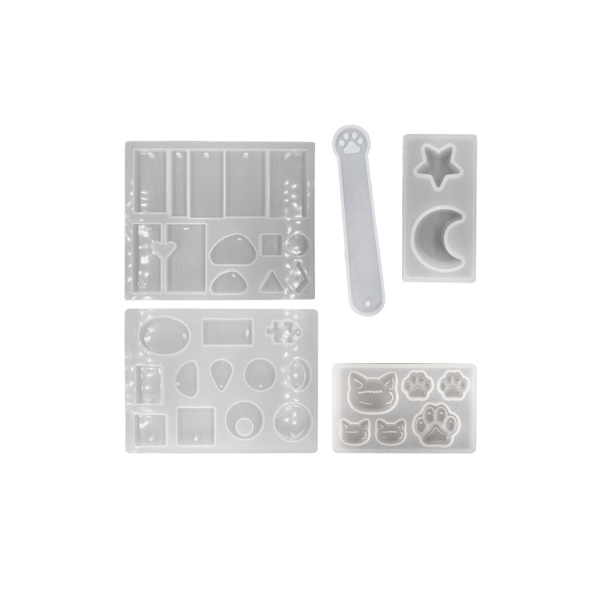 GENERICO - Set 144 Moldes Silicona Para Resina Epoxica Joyería Collares