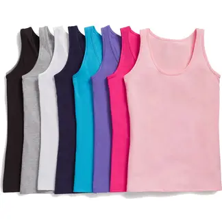 EVERSO - 6 Camisetas Mujer Sin Manga Fibra Bambú Musculosa Mujer.-