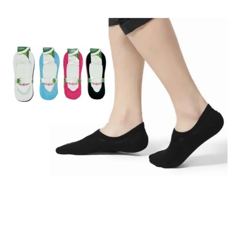 EVERSO - 12 Pares Calcetines Invisibles Mujer Bambu, Panchitas 02.