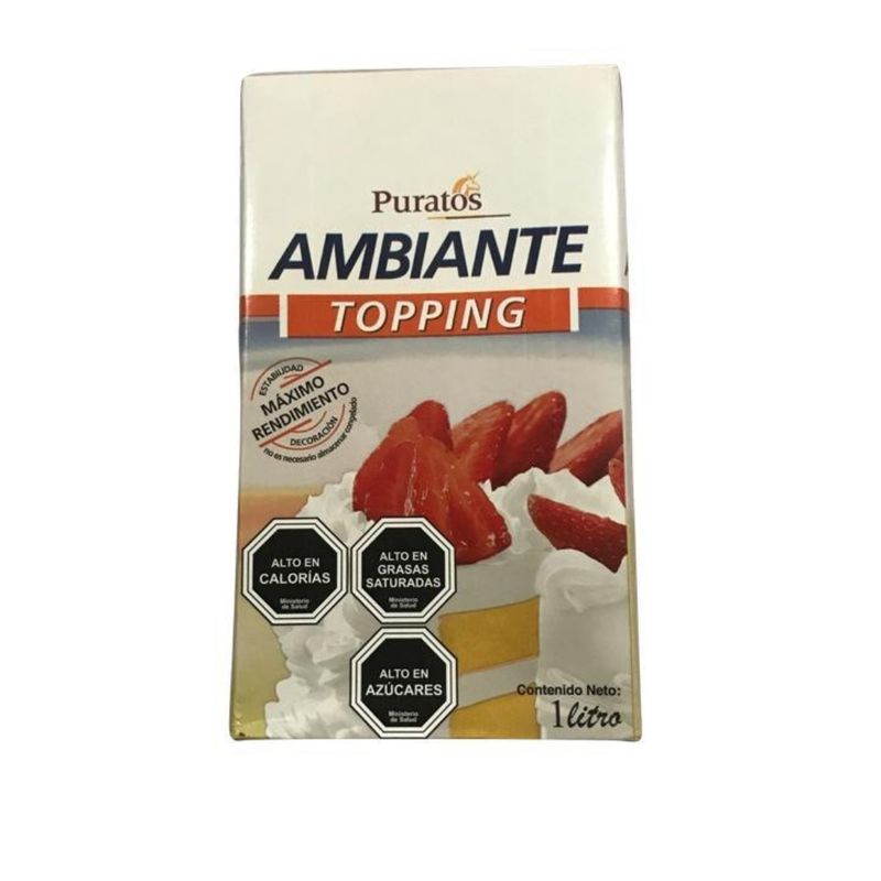 PURATOS - CREMA CHANTILLY VEGANA AMBIANTE SIN LACTOSA PURATOS 1 LITRO