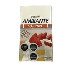 PURATOS - CREMA CHANTILLY VEGANA AMBIANTE SIN LACTOSA 1 LITRO