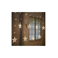 GENERICO - Luces Led Cascada Cortina Estrellas Calidas 7324 Jp Ideas