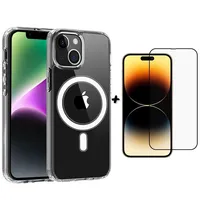 Carcasa Transparente Con Magsafe Para iPhone 14 + Lamina