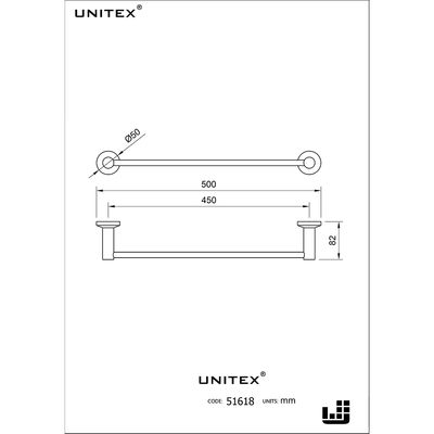Imagen 2 del producto Toallero Barra Inox 45cm 51618