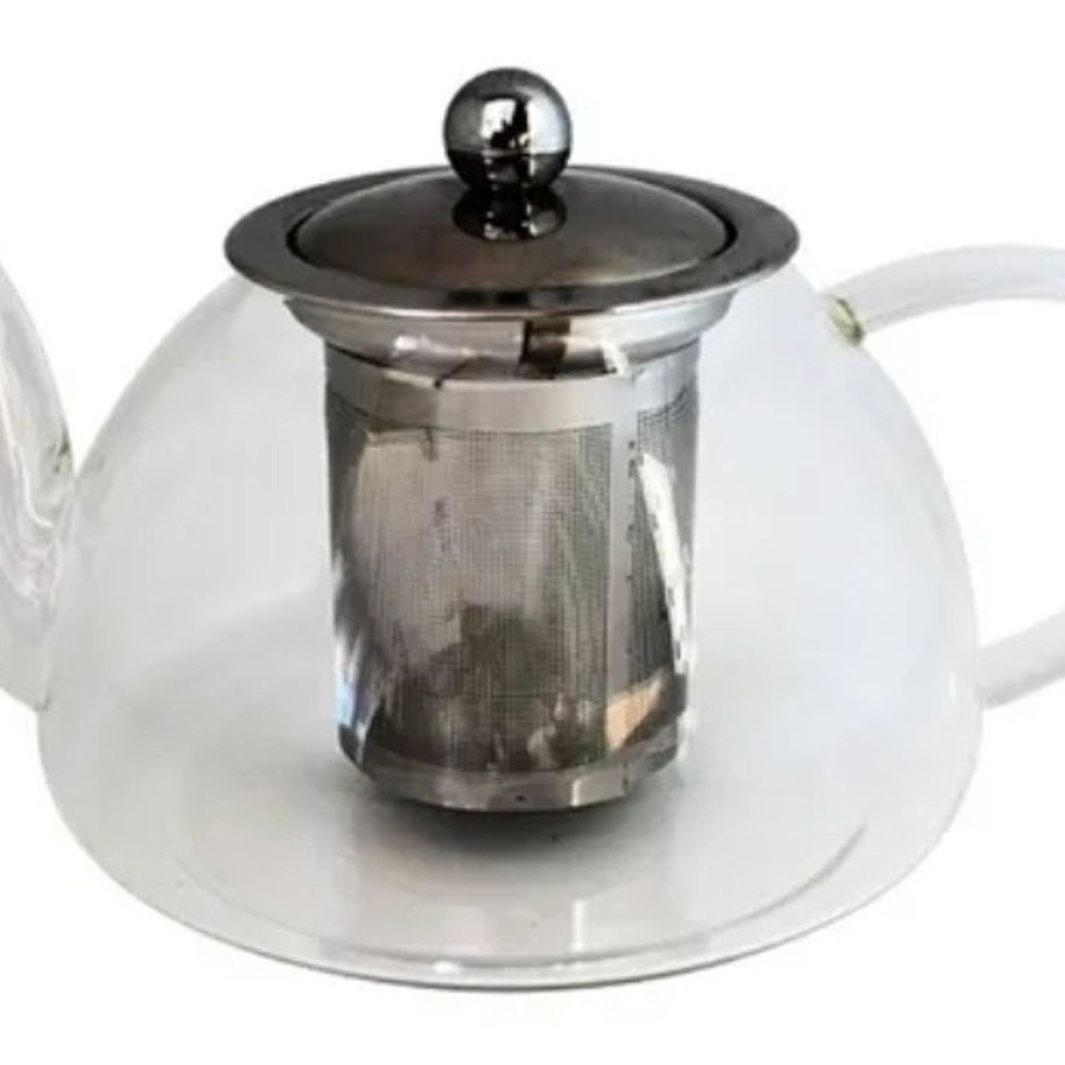 GENERICO - Tetera De Vidrio Con Infusor 1l Acero Inoxidable