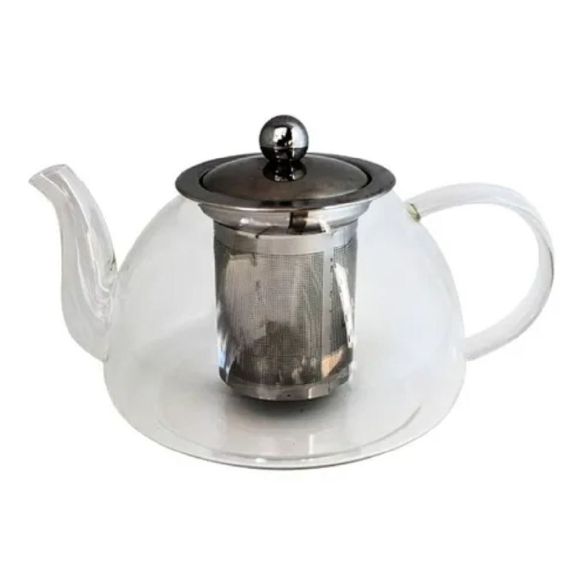 GENERICO - Tetera De Vidrio Con Infusor 1l Acero Inoxidable