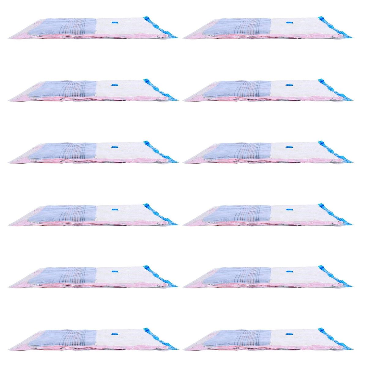 GENERICO - PACK 12 BOLSAS AL VACÍO REDUCE ESPACIO SPACE BAGS