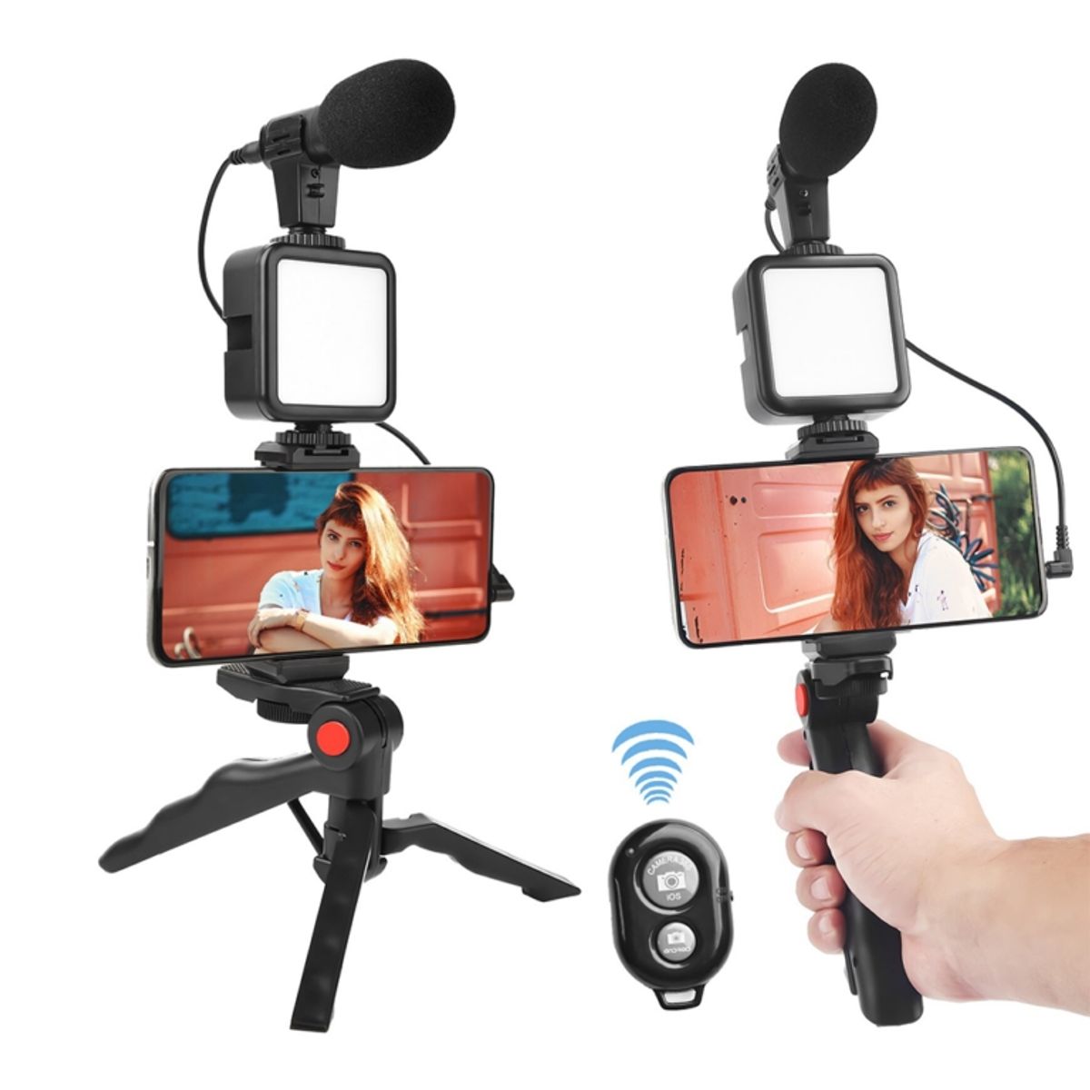 OEM - Kit De Grabacion Estabilizador Luz Led Y Micrófono