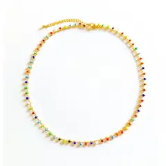EL BAZAR DE ELLA - Collar Bañado En Oro Diseño Etnico