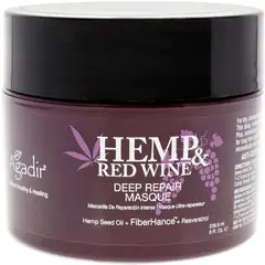 AGADIR - Mascarilla Capilar Reparadora Hemp Red Wine 236ml.-