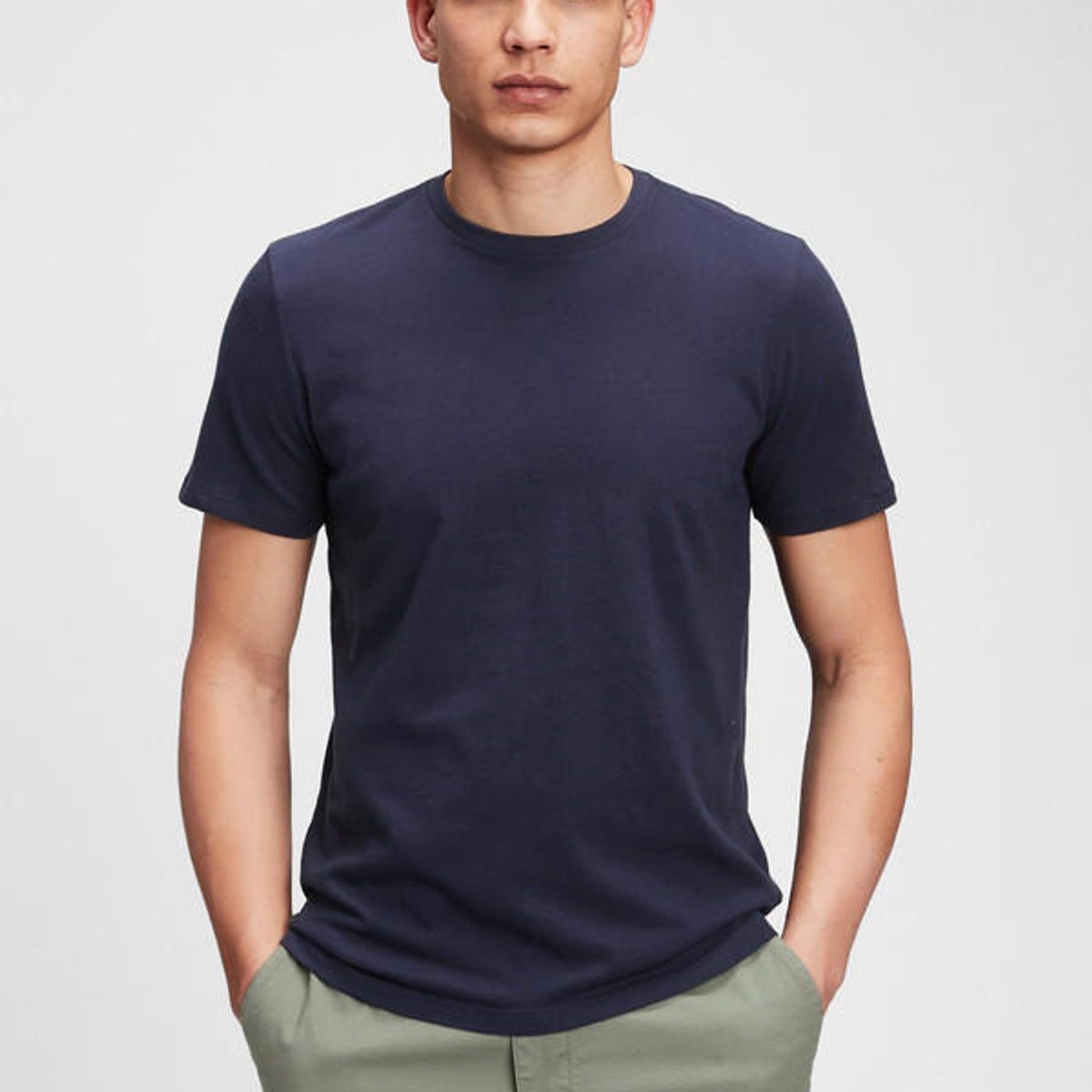GAP - Polera Cuello Redondo Solida Azul Marino GAP