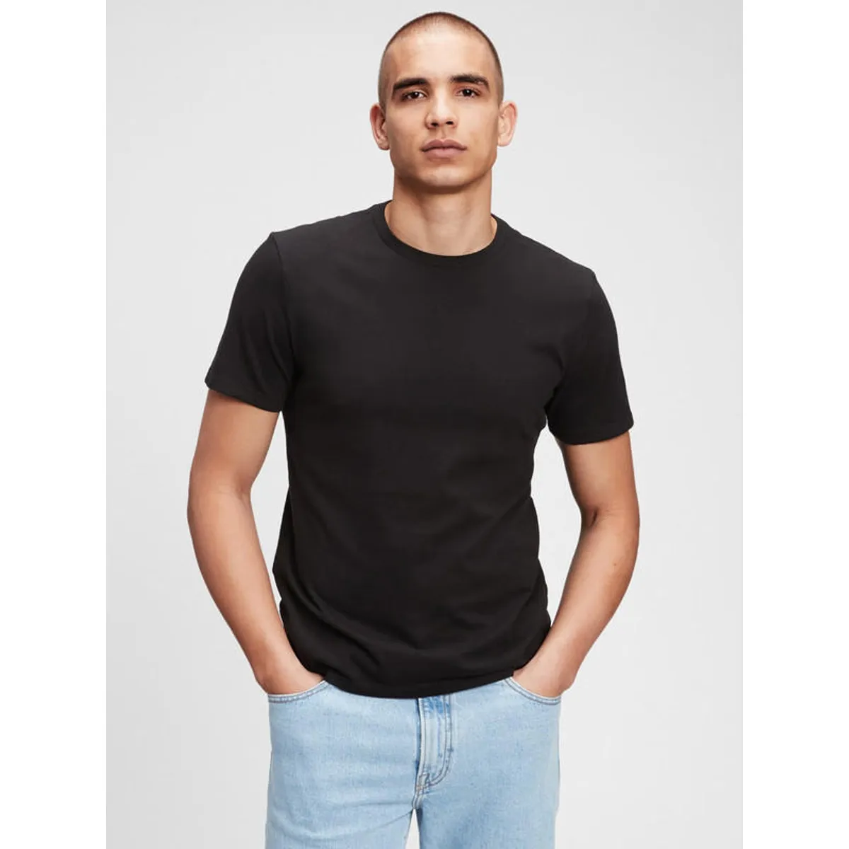 GAP - Polera Cuello Redondo Solida Negro GAP