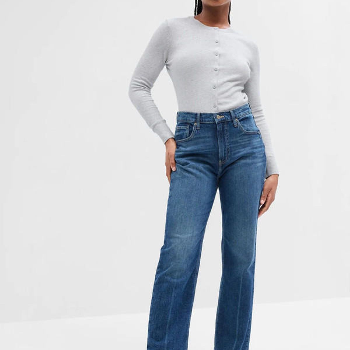 GAP - Chaleco Cardigan Gris GAP