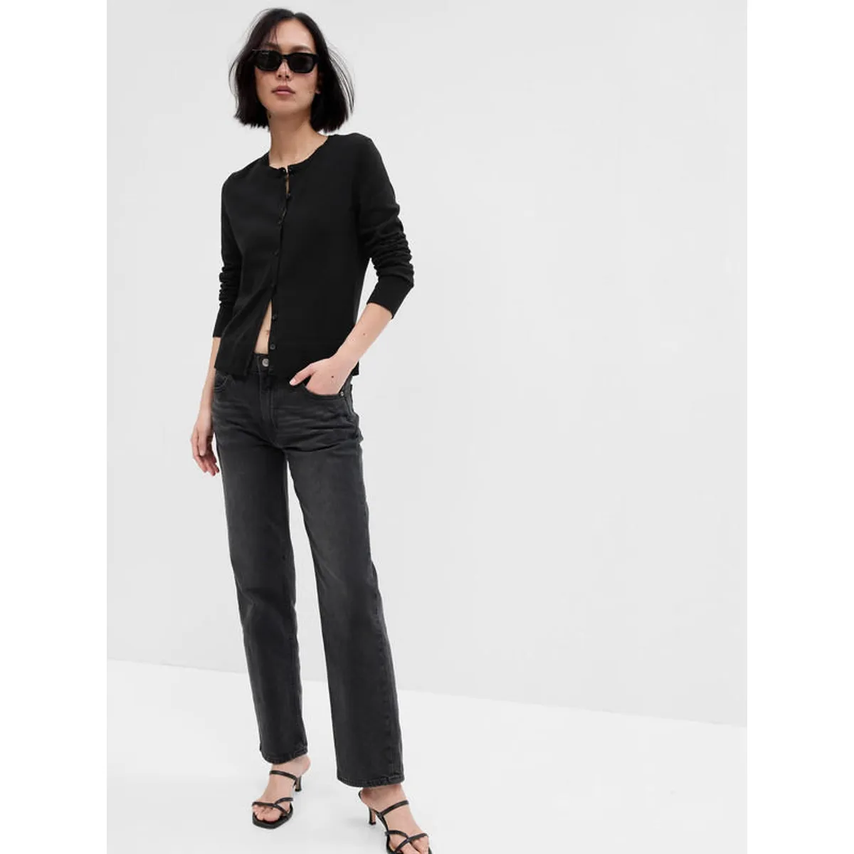 GAP - Chaleco Cardigan Negro GAP