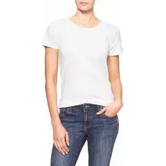 GAP - Polera Clasica Cuello Crew Blanco