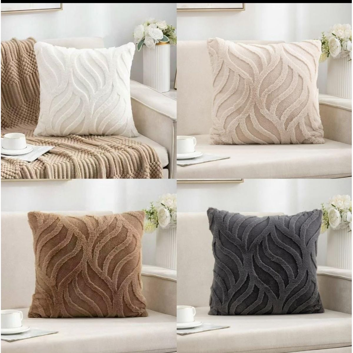 GENERICO - Fundas de cojín  pack 4 surtidos