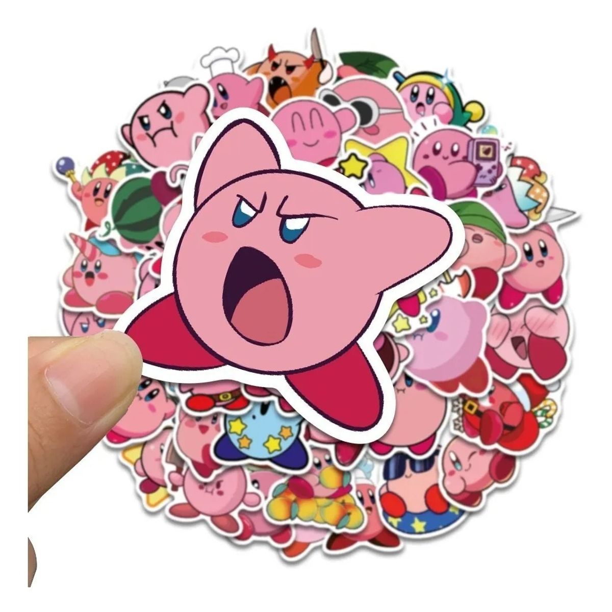 GARSIL - 50 Stickers De Kirby  - Etiquetas Autoadhesivas