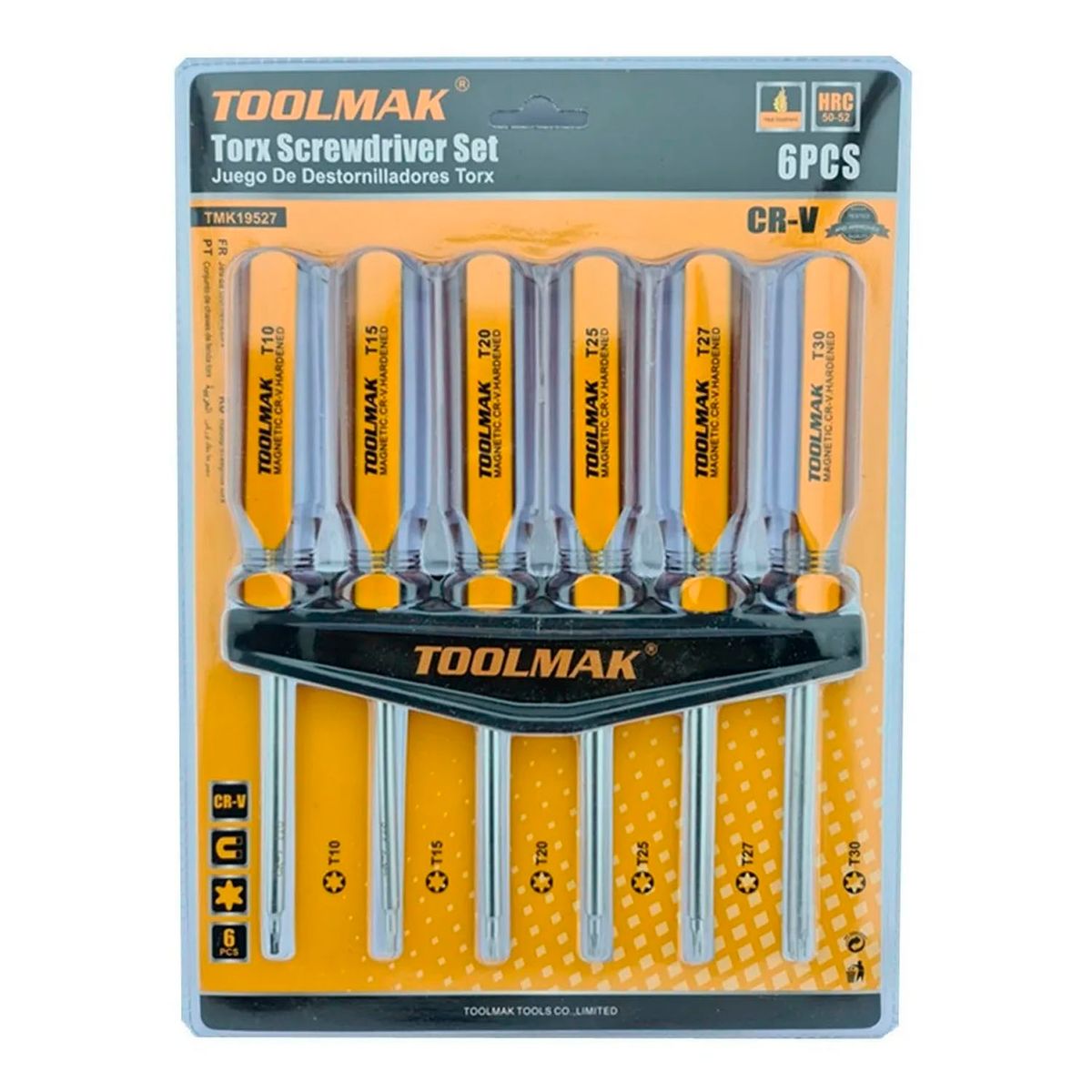 GENERICO - Kit Juego De Destornilladores Torx Estrella 6 Piezas Toolmak
