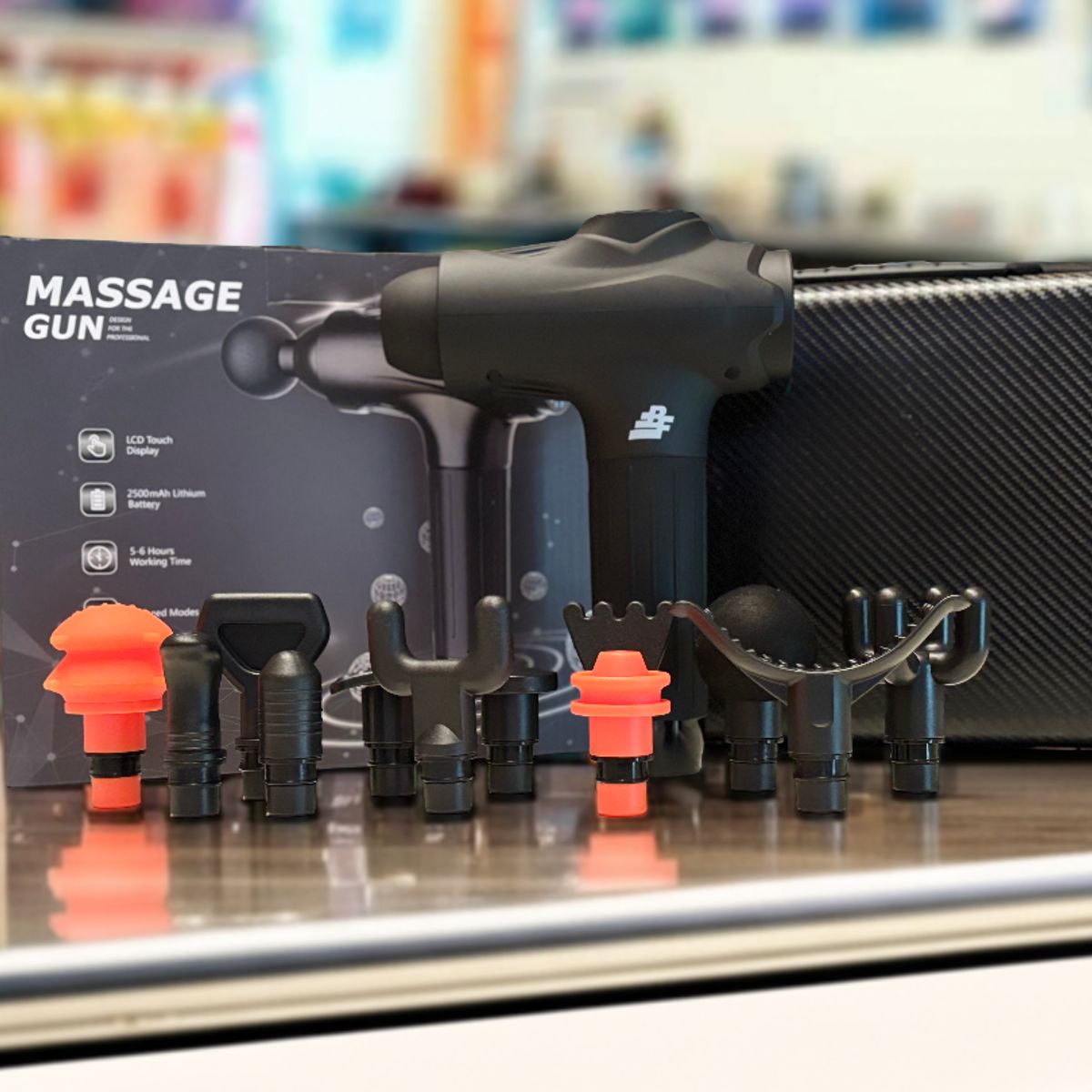 BASKO FITNESS - Pistola de Masajes Pro 30 Velocidades Recargable