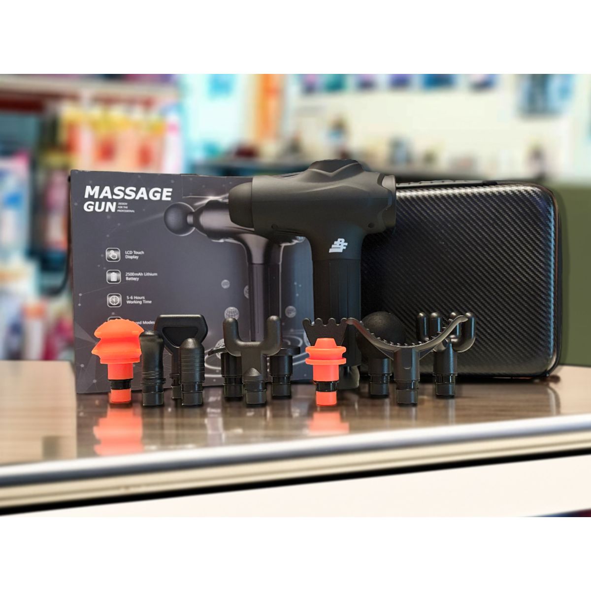 BASKO FITNESS - Pistola de Masajes Pro 30 Velocidades Recargable