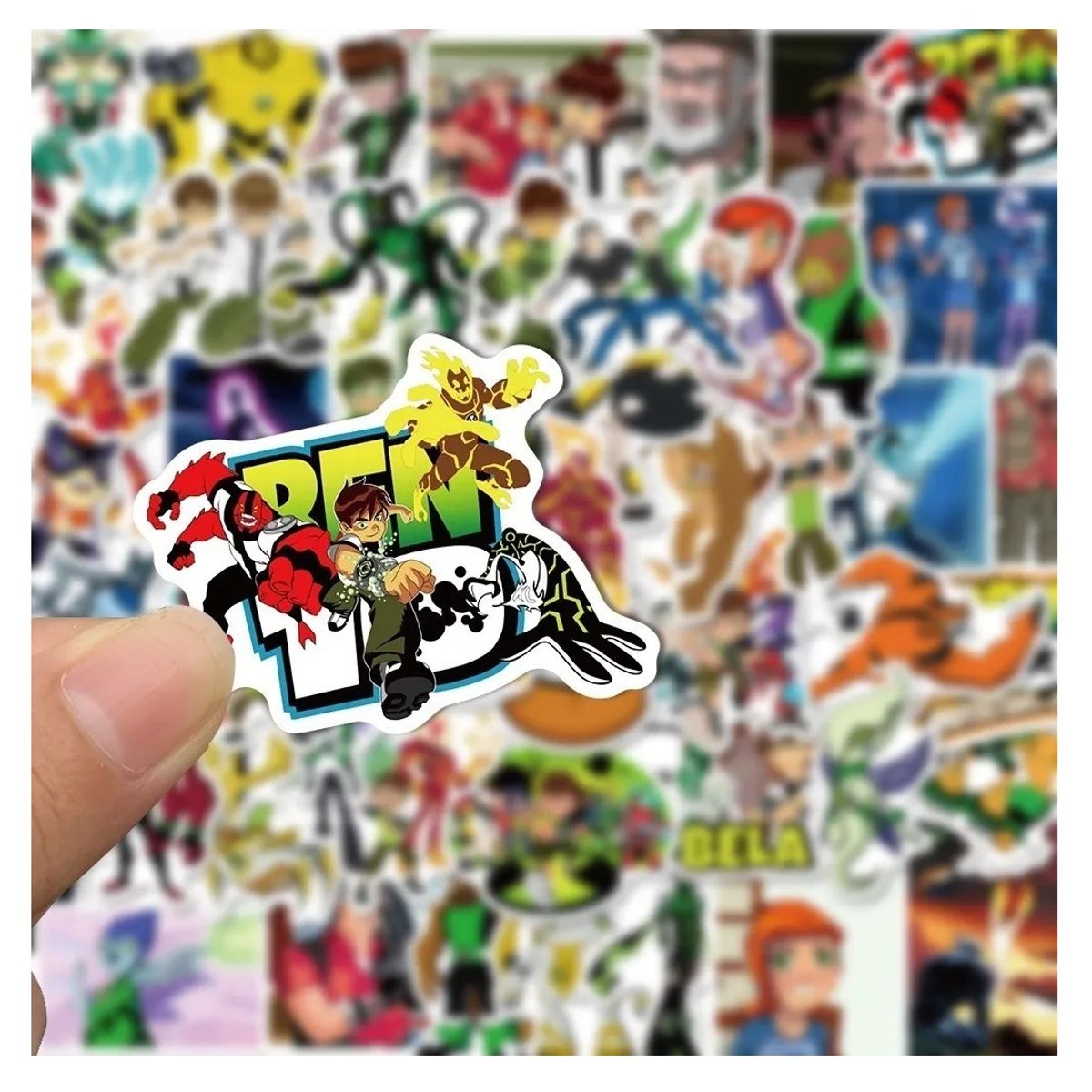 GARSIL - 50 Stickers De Ben 10  - Etiquetas Autoadhesivas