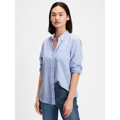 GAP - Blusa Oxford Celeste