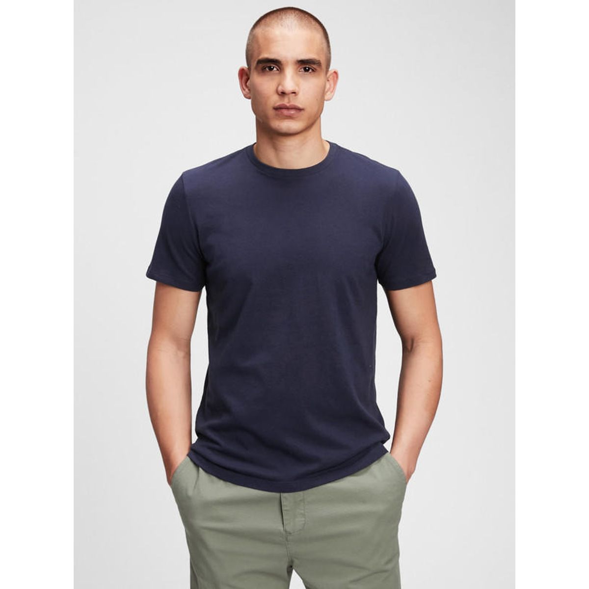 GAP - Polera Cuello Redondo Solida Azul Marino GAP