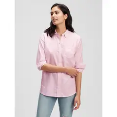 GAP - Mujer Blusa Oxford Rosa