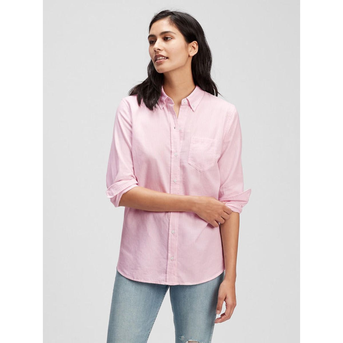 GAP - Blusa Oxford Rosa GAP