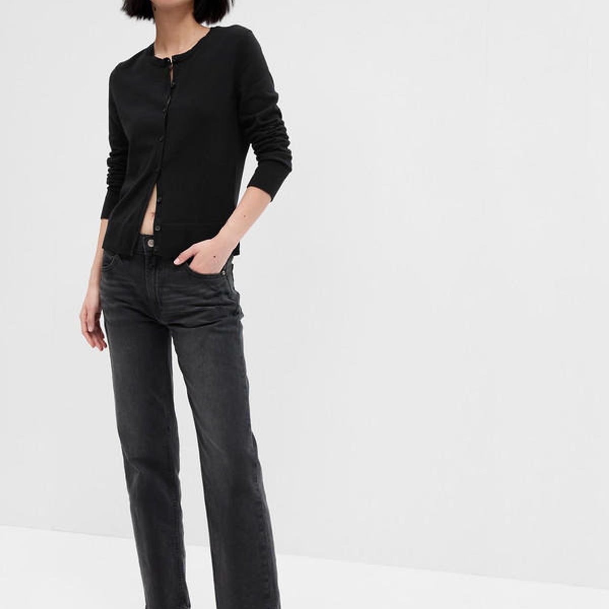 GAP - Chaleco Cardigan Negro GAP