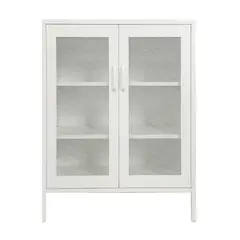 MOBITAT - Gabinete Puertas de Malla Metálica con repisas color Blanco