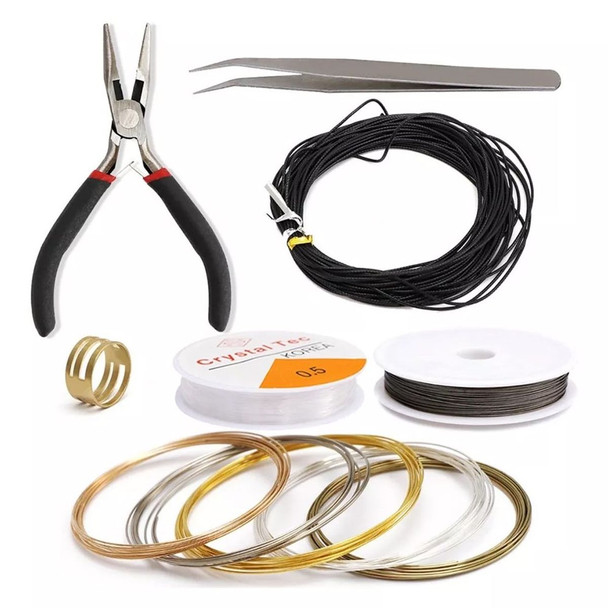 GENERICO - Set Accesorios De Joyeria Diy Alicate Pendientes Plateado