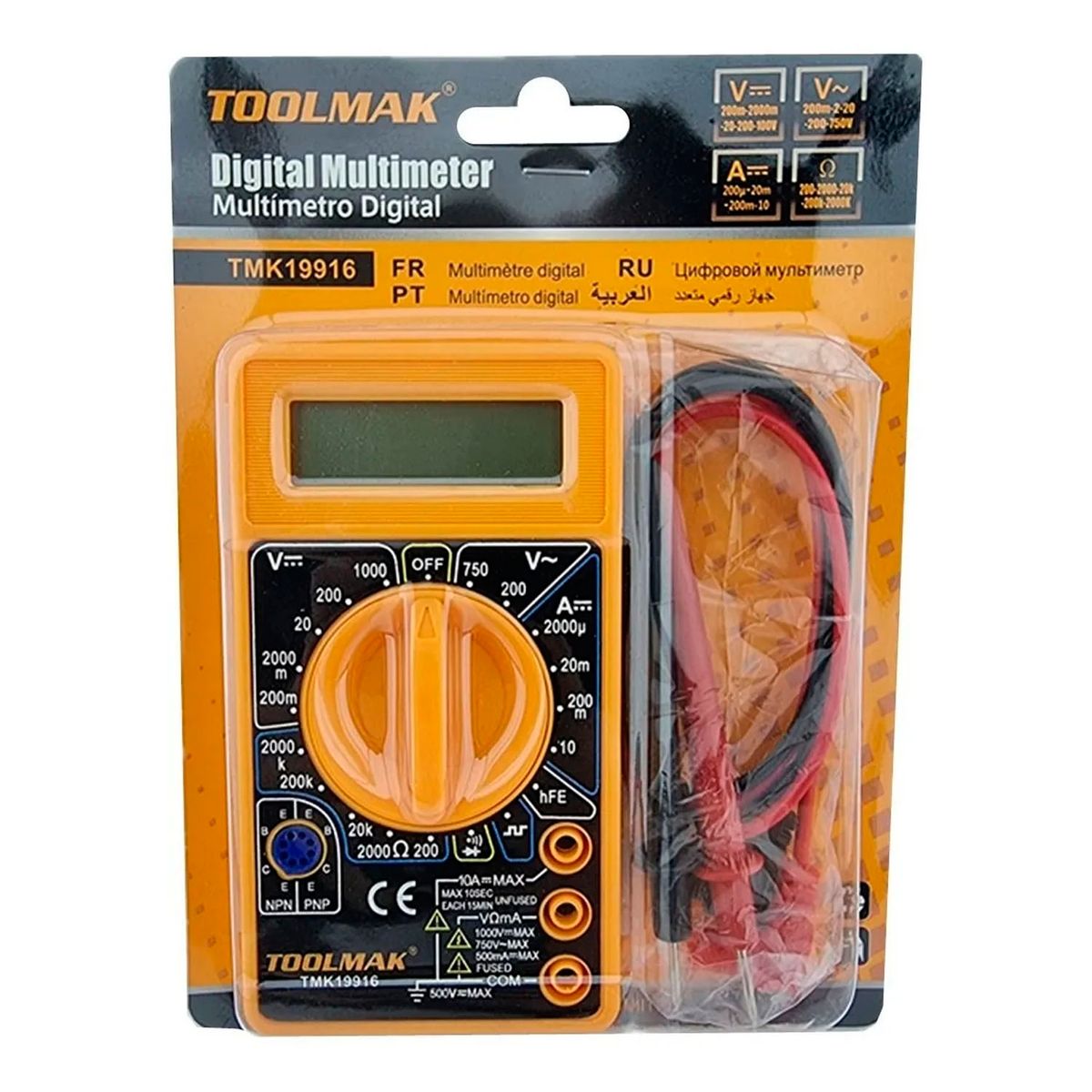 GENERICO - Multimetro Multitester Digital Toolmak Tmk19916