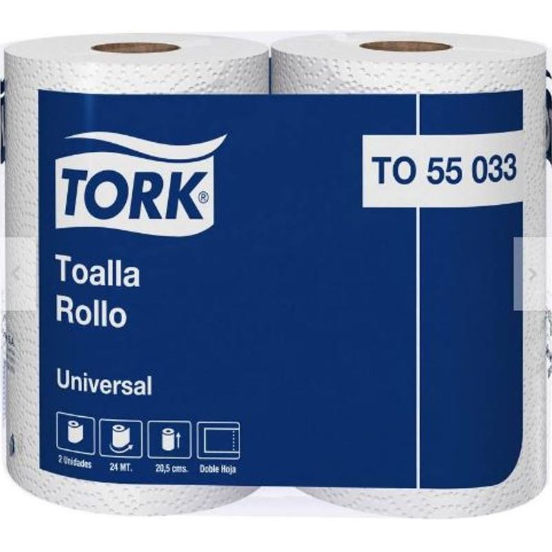 TORK - Toalla Nova Tork Doble Hoja 24 Metros