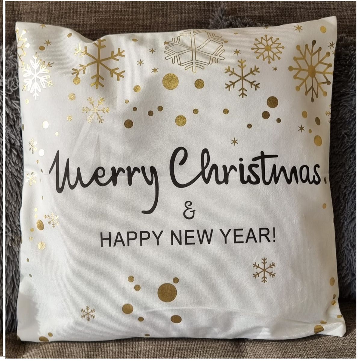 GENERICO - Funda de cojin de Navidad - Color Blanco Merry Christmas