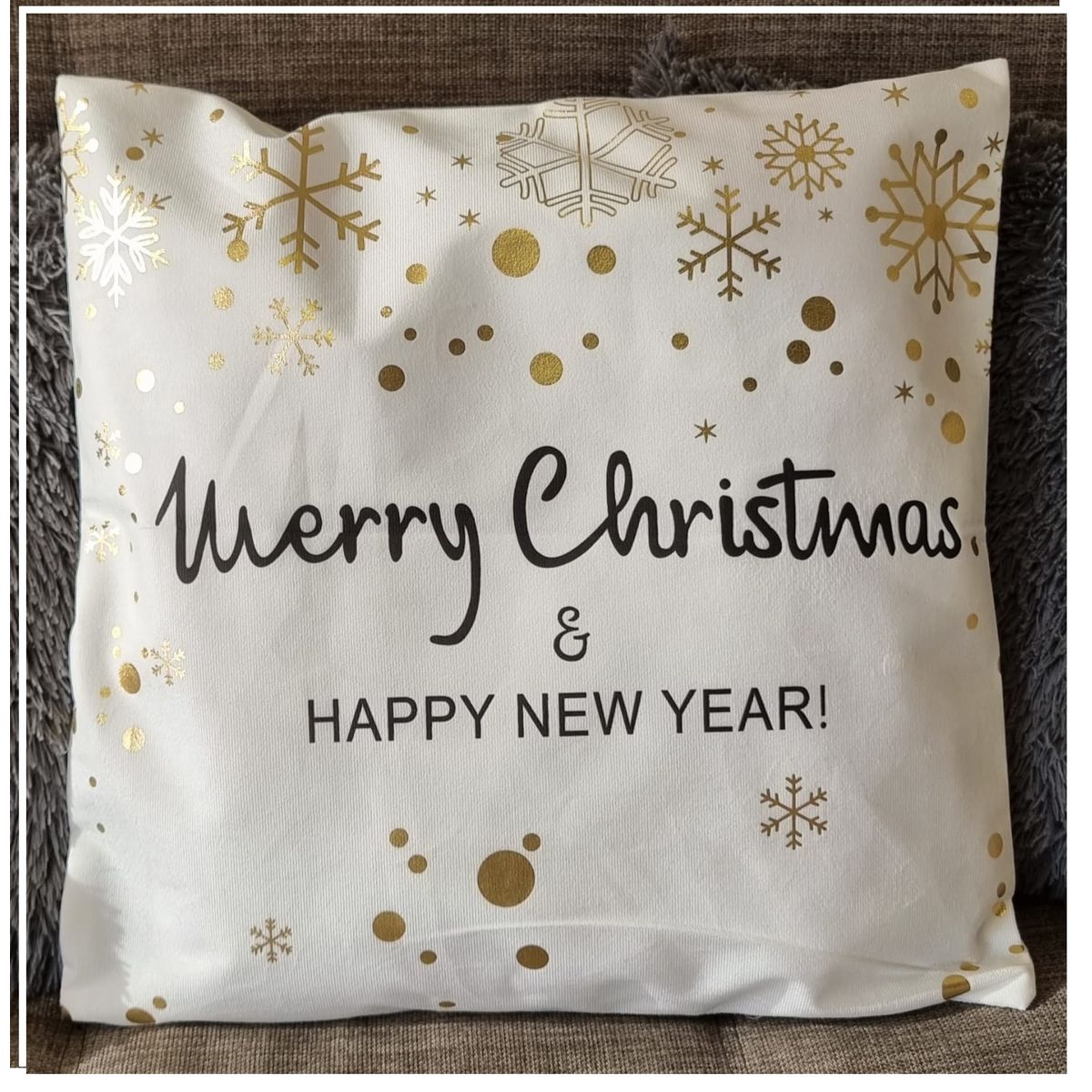 GENERICO - Funda de cojin de Navidad - Color Blanco Merry Christmas