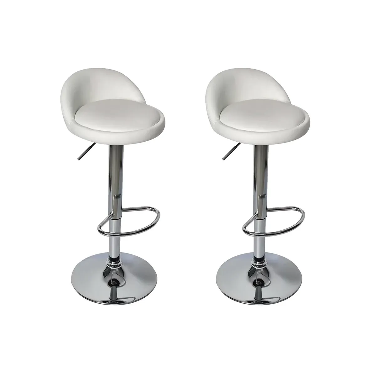GLOBAL LATIN GROUP - Pack 2 Silla Piso Bar Taburete - Blanco