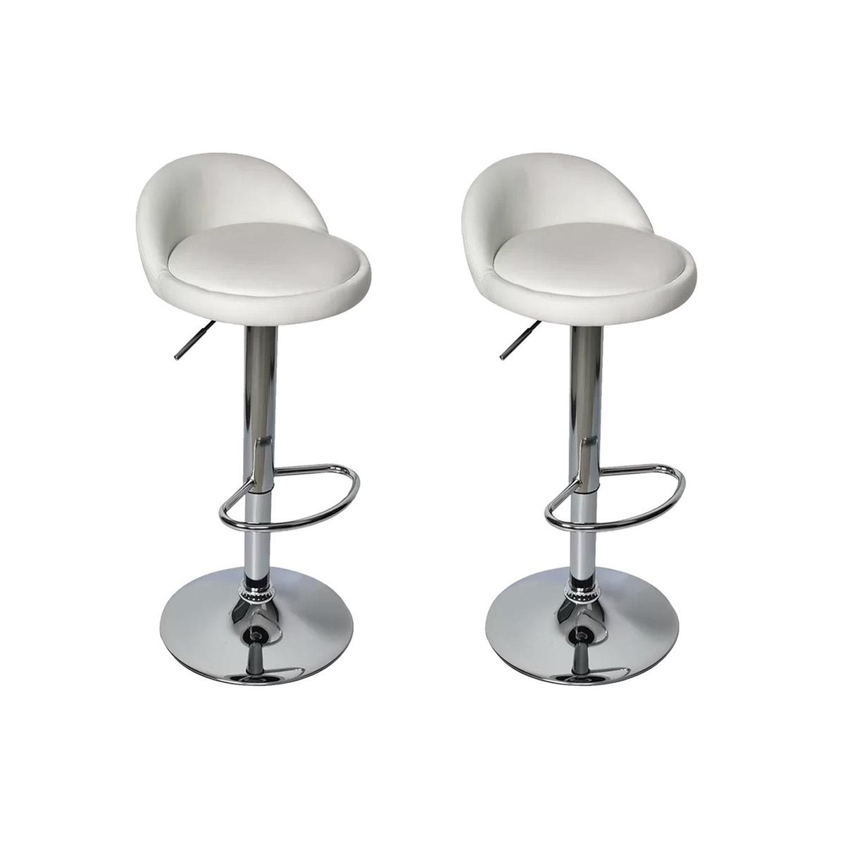 GLOBAL LATIN GROUP - Pack 2 Silla Piso Bar Taburete - Blanco