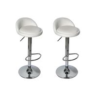 Pack 2 Silla Piso Bar Taburete - Blanco