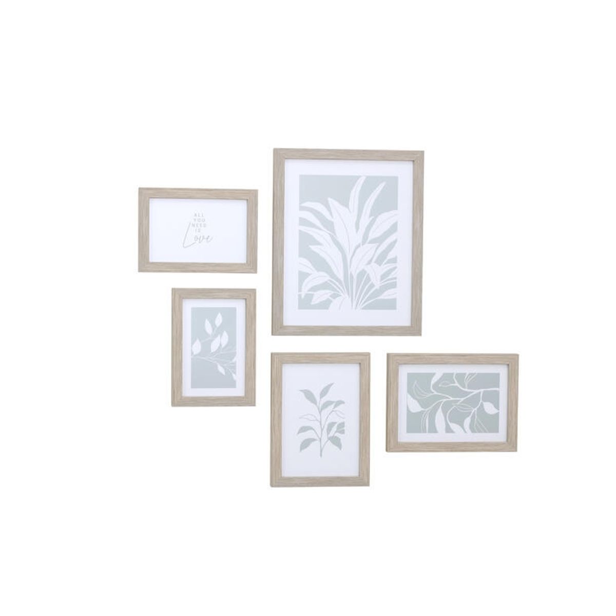 VGO - Set 5 Marcos Madera (2 10X15 - 2 13X18 - 1 20X25) Pfm3005 Unc Vgo