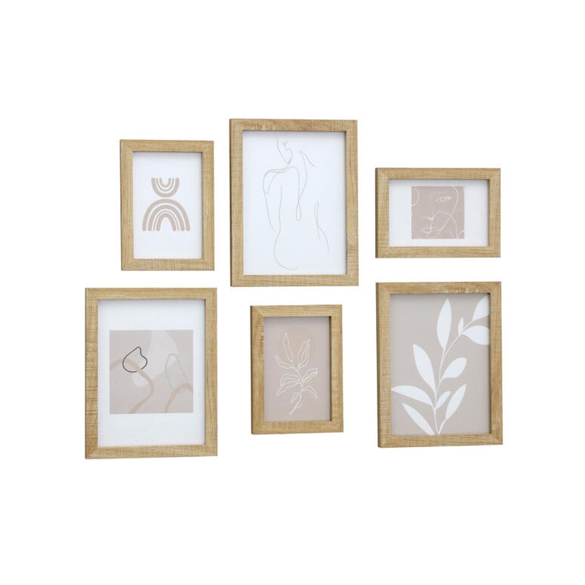 VGO - Set 6 Marcos Madera (3 10X15 - 3 15X20) Pfm3008 Unc Vgo